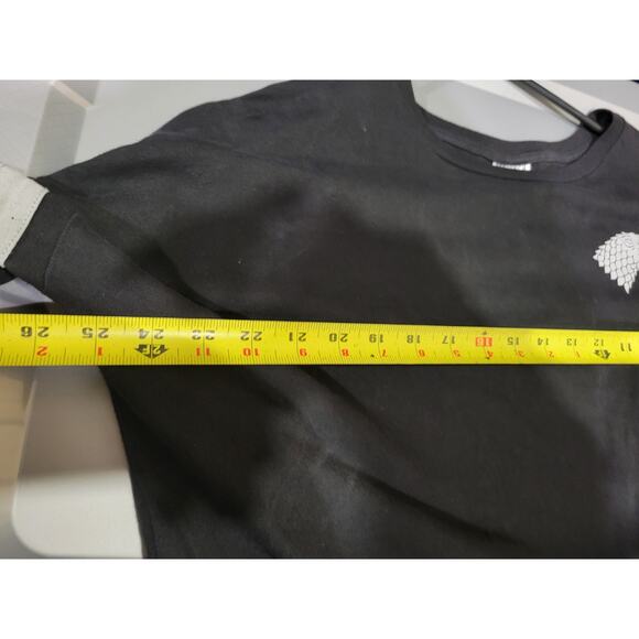 Game Of Thrones Winterfell Cropped Shirt Long Sleeve Womens Medium Double Sided - Picture 8 of 8